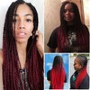 Pre Stretched Braiding Hair Ombre Red Braiding Hair Extensions For