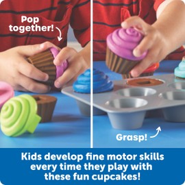 Learning Resources Smart Snacks Shape Sorting Cupcakes - Toddler Girl and Boys Toys, Play Food, Toy Kitchen Accesories, Fine Motor Skills, Preschool Montessori, Shape Sorter, Kids Birthday