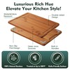 Bamboo Cutting Board, Non Slip Wood Cutting Boards for Kitchen