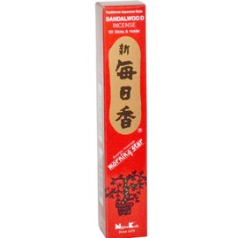 Morning Star, Sandalwood Incense, 50 Sticks & Holder - Nippon Kodo - UK Seller