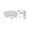 Pair of Rear BREMBO 07bb28sp Sintered Disc Pads