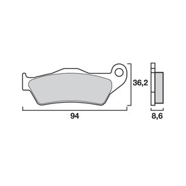 Pair of Rear BREMBO 07bb28sp Sintered Disc Pads