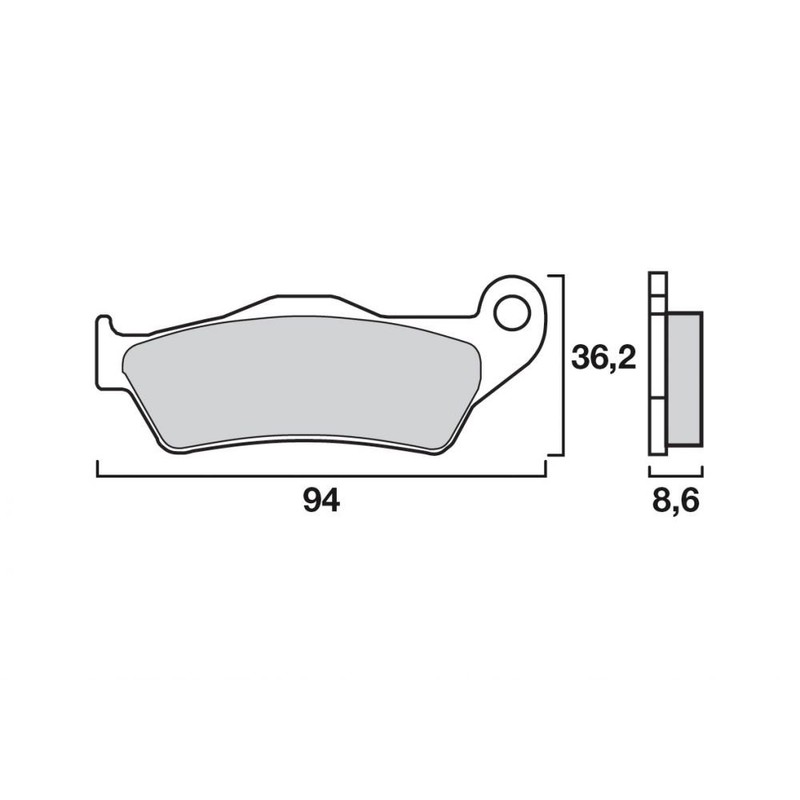 Pair of Rear BREMBO 07bb28sp Sintered Disc Pads
