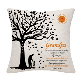 Bommex Grandpa Grandad Grandfather Gifts from Granddaughter Grandpa Grandad Grandfather Throw Pillow Cover from Granddaughter Birthday Gifts Thanksgiving (Grandpa Gifts from Granddaughter)