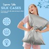 Sunshine Comforts Satin Silk Pillow Cases 2 Pack Grey, Soft,