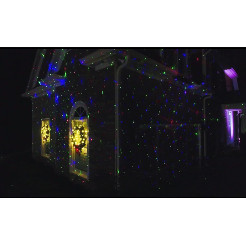 LedMall Mini House RGB Firefly with 32 Patterns Garden Laser