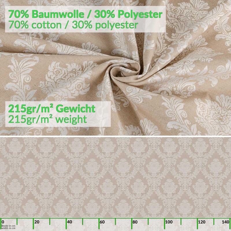 Fabric Tablecloth, Textile Table Linen, Cotton Polyester, Washable, Plain Ornamental
