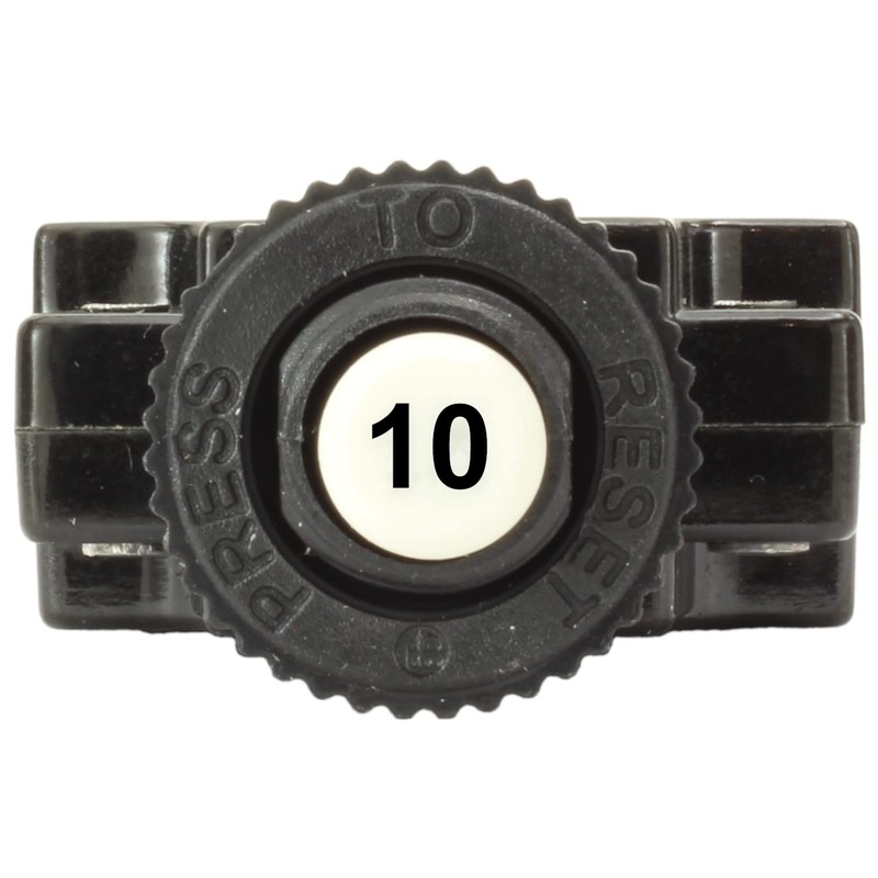 Fastronix 10 Amp Push Button Manual Reset Circuit Breaker Panel