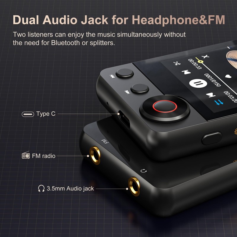 128GB MP3 Player with Bluetooth - MECHEN D53 Portable Mp3