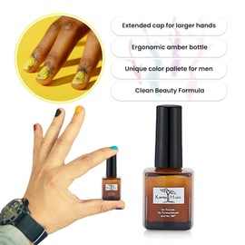 karma organic Natural Nail Treatment - Non -Toxic Nail Art, Vegan and Cruelty-Free Nail Paint Design for Men's (2in1 Top/Base Coat for Men)