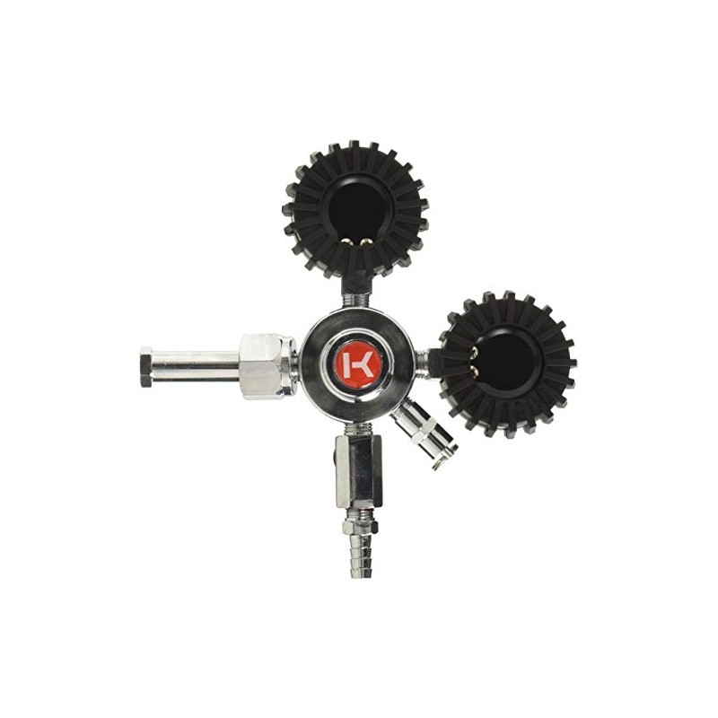 Kegco Premium Commercial Grade Double Gauge CO2 Draft Beer Regulator,Chrome,