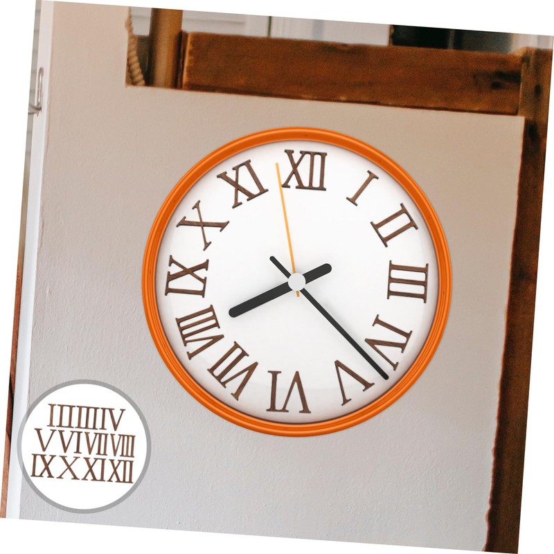 Angoily 1set DIY Roman Numerals Clock Numbers Kit Silent Movement