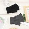 NZKNP Fingerless Gloves for Women & Men - Warm Knitted