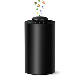 Waterless Essential Oil Diffuser Battery Operated Cordless Aromatherapy Diffuser with Timing & 3 Mist Levels car Diffuser，Black Aluminum Alloy