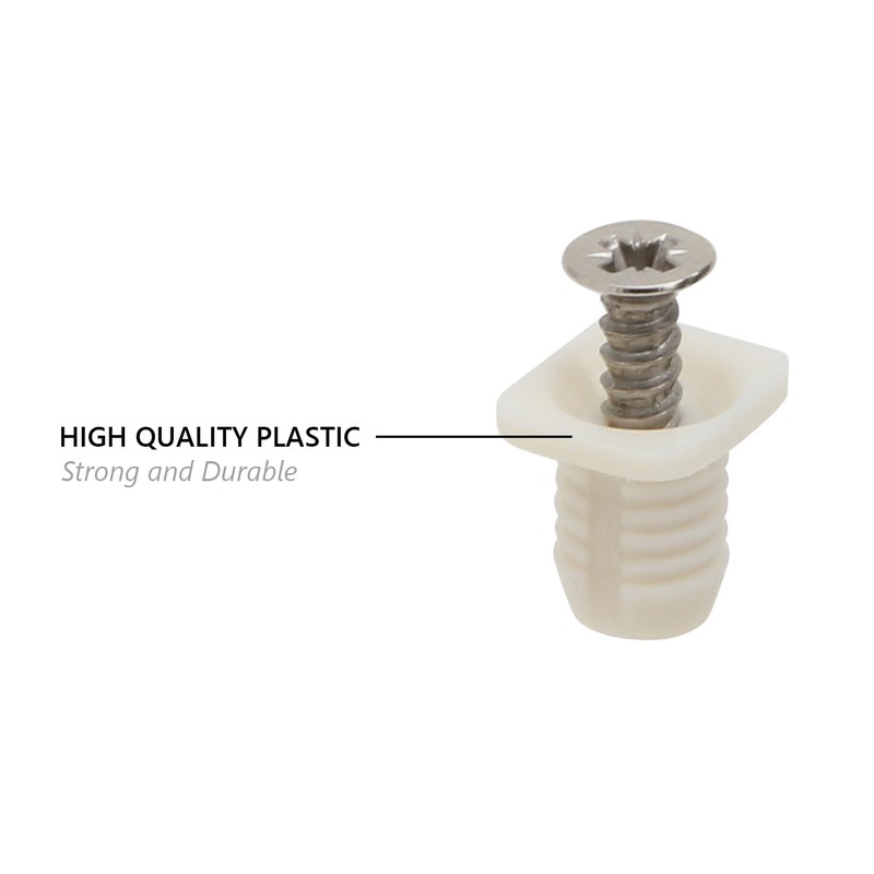 Silverline 8mm Plastic Hinge Dowel Inserts with Screws