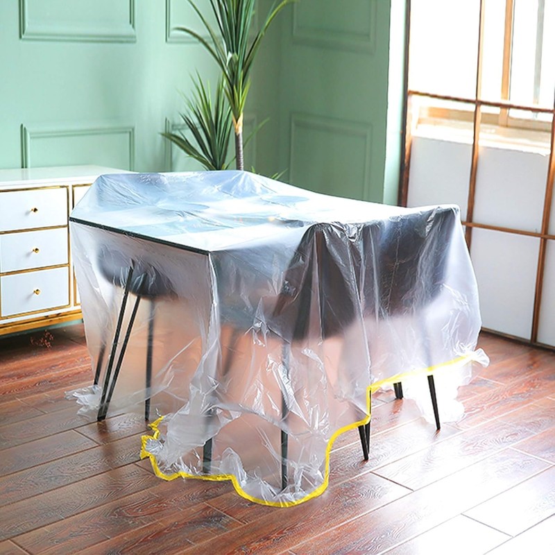 HDBHBH 146"/12ft Heavy Duty Waterproof Sofa Cover, Clear Protector for