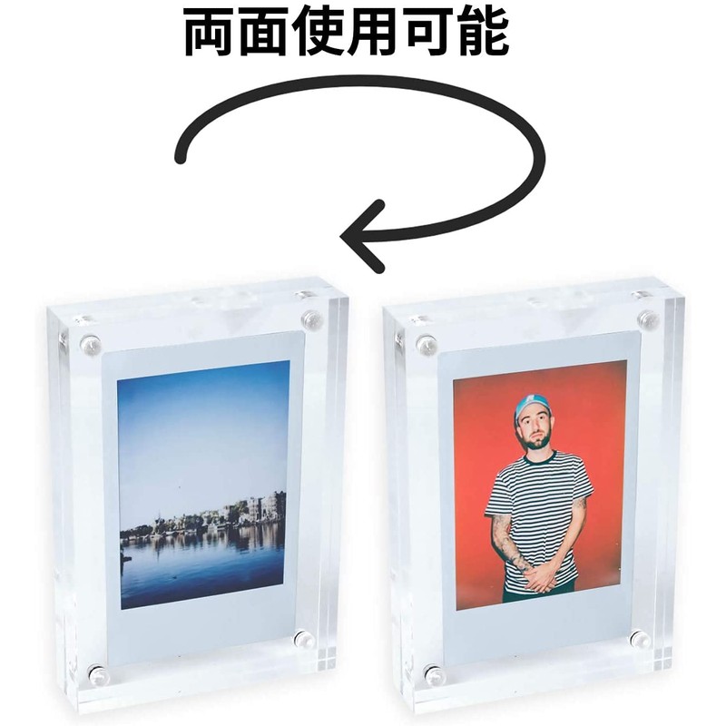 BBEST PF-M-2 Acrylic Photo Frame, Block Type, Cheki instax mini