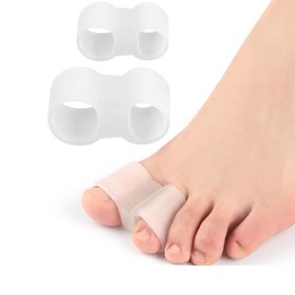 2Pcs zehentrenner,Gel-Zehenspreizer,Silikon Zehen Abstandhalter für überlappende Zehen