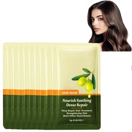 Olive Oil Hair Mask, Deep Repairing Hair Mask with Olive Oil Extract, Conditioner Strengthening, Hair Mask with Olive Oil for Damaged and Dry Hair Conditioner4 (2) Pack of 10