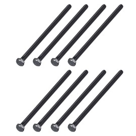 METALLIXITY Hex Head Bolts (5/16-18 x 5") 8Pcs, 304 Stainless Steel 18-8, Fully Threaded, External Hex Drive, Hex Head Screw Bolt, Black Oxide