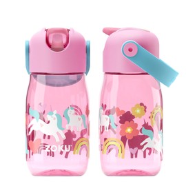 Zoku Kids Flip Straw Bottle 415ml – Unicorn