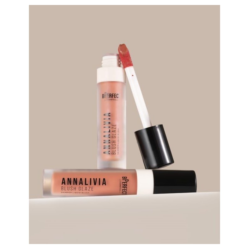 BPerfect x Annalivia Blush Glaze Shimmer Liquid Blush – Peach