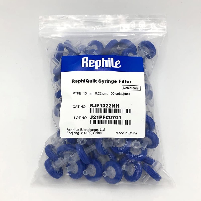 As One RJF1322NH PTFE Syringe Filter, 0.22μm/φ0.05 inch (13 mm)