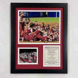 Legends Never Die, Inc. Oklahoma Sooners Softball | 2022 WCWS National Champions | 12"x15" Framed Photo Collage