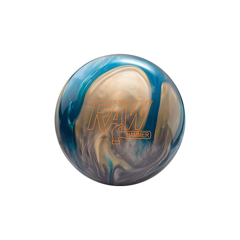 Hammer Bowling Products Raw Hammer PRE-DRILLED Bowling Ball- Blue/Silver/White 11lbs