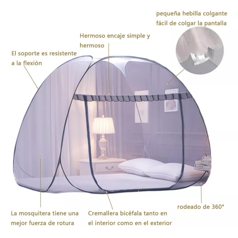Pabellon mosquitero Mosquitero Transpirable Plegable De 200x155x150cm