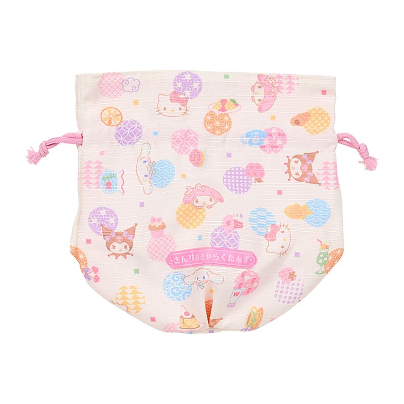 Sanrio 570125 Sanrio Characters Drawstring Bag (Nagami Pastel)
