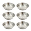 Huakaile 6Pcs Stainless Steel Sauce Dishes Round Seasoning, Soy Sauce