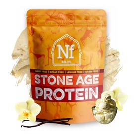 Nutra-Farms Stone Age Protein | Egg White Protein | Gluten-Free | Whey Free | Sugar Free | Gut-Friendly | Vanilla, 2 lbs