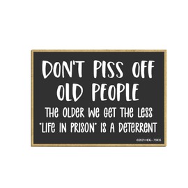 Honey Dew Gifts, Don't Off Old People, 3.5 Inches by 2.5 Inches, Funny Fridge, Locker Decorations, Decorative Refrigerator Magnets, Funny Fridge Magnets, Sayings Magnets, 75935