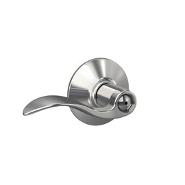 Schlage F40 ACC 625 Accent Door Lever, Bed & Bath Privacy Lock, Bright Chrome