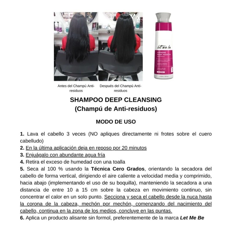 Champú Anti-residuos Let Me Be 500 Ml Prelavado Alisado
