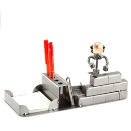 Steelman24 I Nuts and bolts sculpture Bricklayer Desk Organizer Office Tidy With Personal Engraving I Handmade metal ornaments I