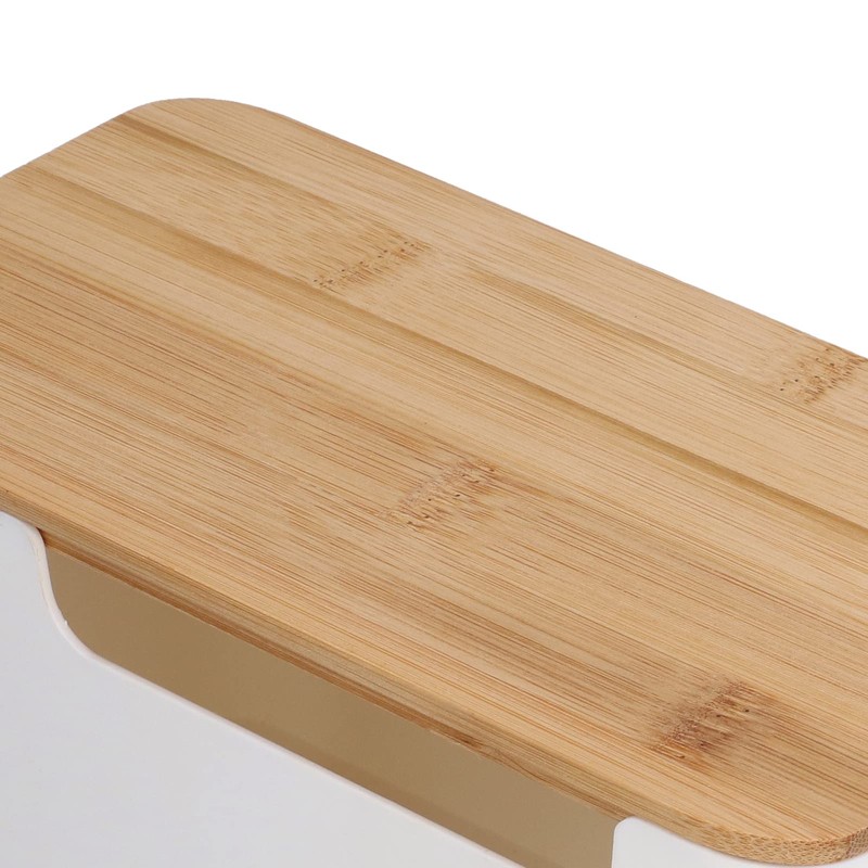 Cable Box Small Cable Management Box with A Wooden Lid