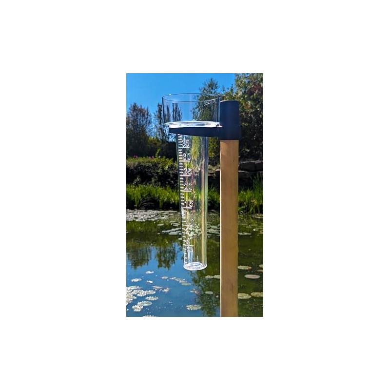 Generisch Koch Rain Gauge Transparent with Holder for Post or