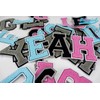 Terry Cloth Letter A-Z | Black, White, Grey | 9.5