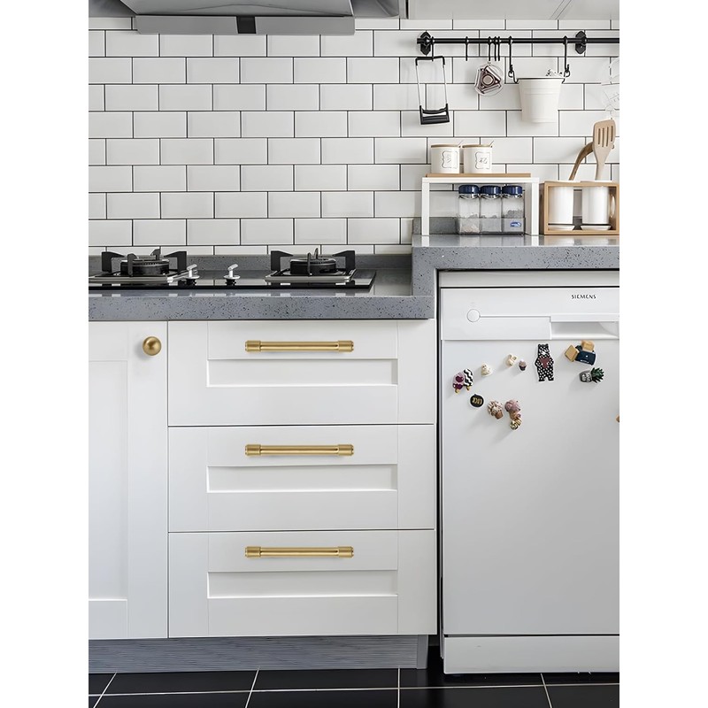 khtumeware 6 Pack 8 Inch(203mm) Champagne Bronze Kitchen Cabinet Handles