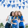 32Ft Blue White Polka Dot Fabric Bunting Banner Party Decorations