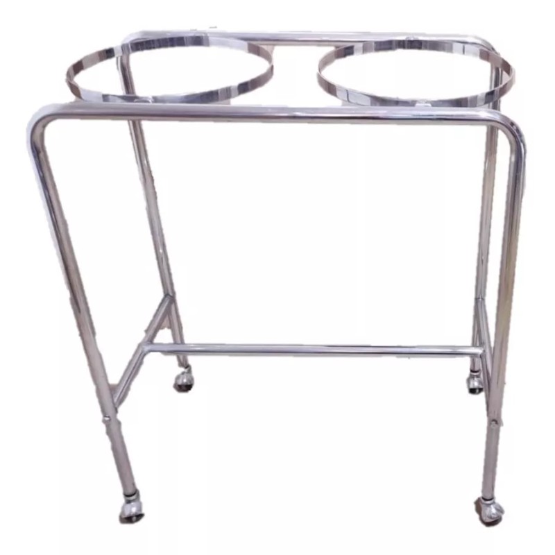 Medic mundo. Porta Lebrillo Doble Cromado Sin Palanganas.