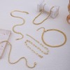 5PCS Gold Ankle Bracelets for Women, 14k Plated Gold Stackable