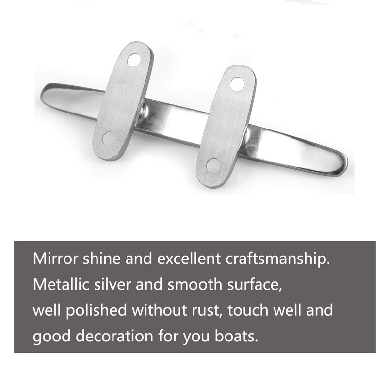 GANGUOLA Boat Cleat, Small Dock Cleat 4 inch Open Base,