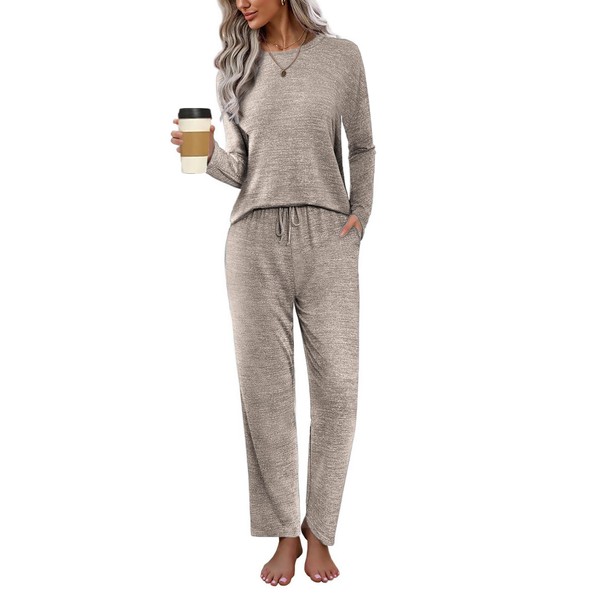 Ekouaer Pj Set for Women Warm Winter 2 Piece Sets