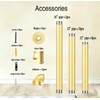 Gold Industrial Wall Mount Iron Pipe Shelf Bracket,DIY Open Bookshelf,Storage