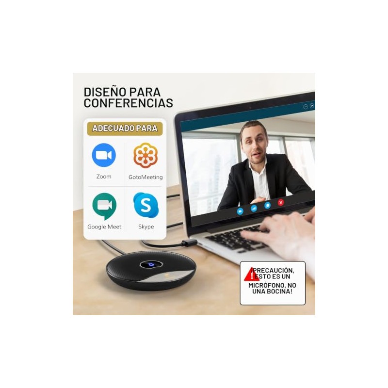 TONOR Micrófono de Conferencia USB, Mic Condensador de computadora omnidireccional,