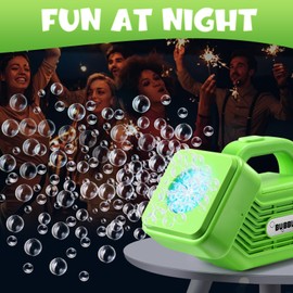 YOTOY Toys for 3-8 Year Old Boys Girls: Automatic Bubble Machine Blower for Kids Adults Party Gift for 3 4 5 6 7 8 Years Old Birthday Wedding Portable Bubble Maker Bath Indoor Outdoor Bubble Toy