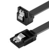 KUYIA Sata-3 Cable With 45cm Black Locking Latch Straight to